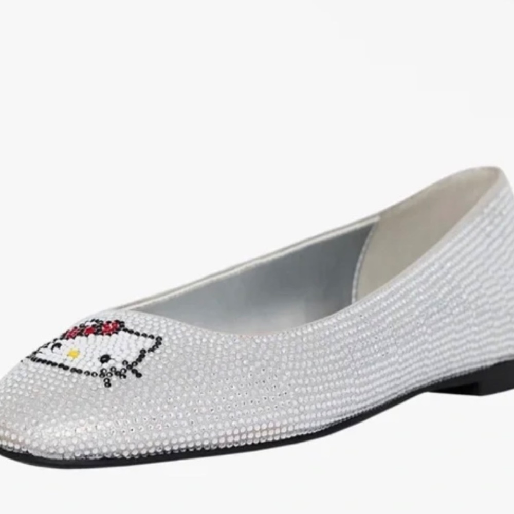 Katy Perry Women's 7.5 Hello Kitty Crystal Ballet Flats Sparkly New - Picture 5 of 5